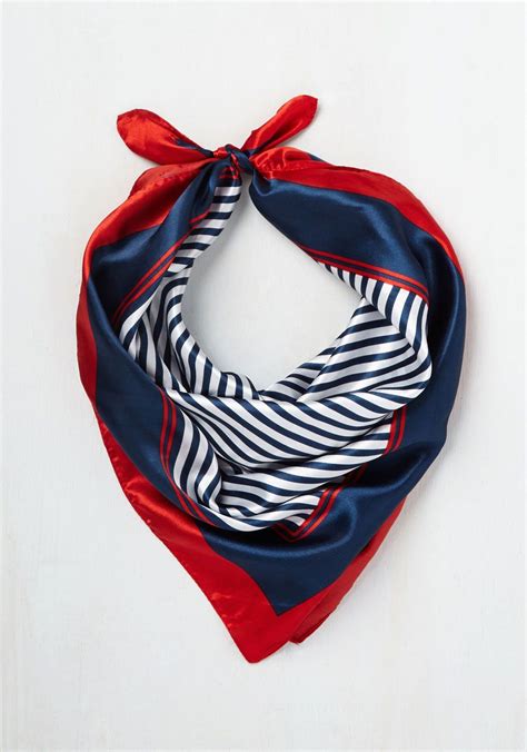 red nautical twilly scarf women.